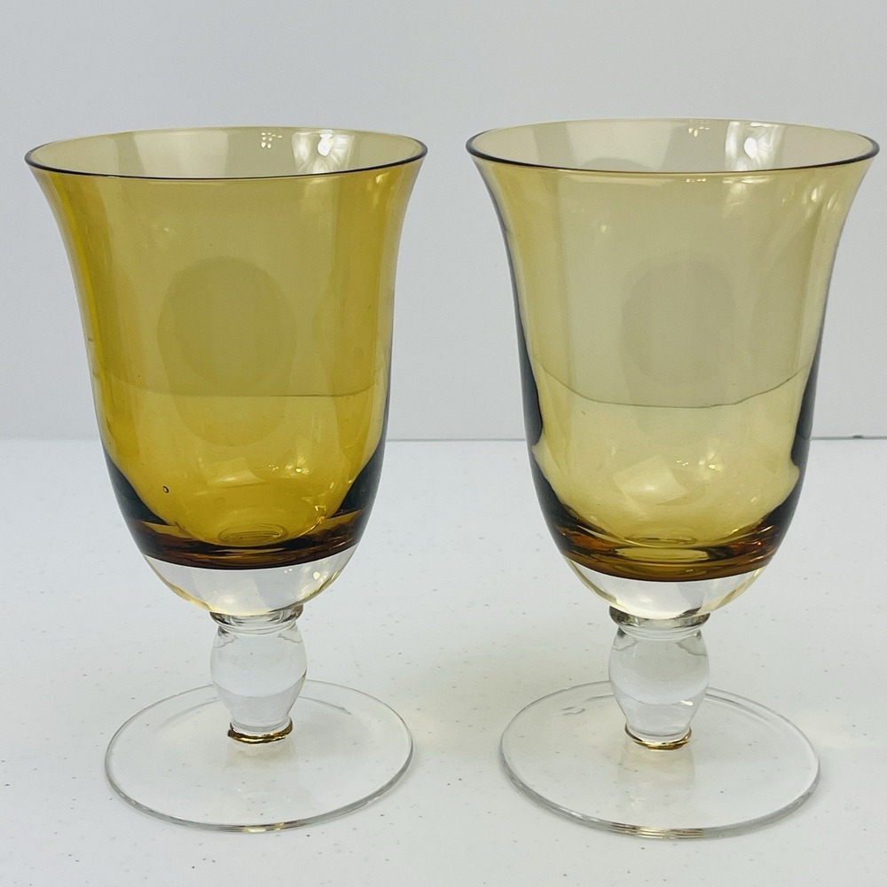 2 Southern Living Arlington Amber Iced Tea Water Glasses 16 oz
